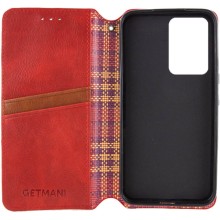 Кожаный чехол-книжка GETMAN Cubic (PU) для Xiaomi 13T / 13T Pro – Красный