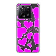 Чехлы для любимой на Сяоми 13Т (VPrint) (Pink hearts)