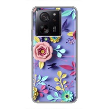 Чехлы с Цветами для Xiaomi 13T (VPrint) (Цветочный дизайн)