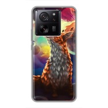 Чехлы с картинкой Лисички для Xiaomi 13T (VPrint) (Лисица в космосе)