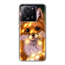 Чехлы с картинкой Лисички для Xiaomi 13T (VPrint) (Лисичка в гирляндах)