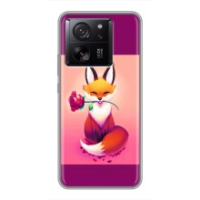 Чехлы с картинкой Лисички для Xiaomi 13T (VPrint) (Лисичка с розочкой)