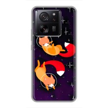 Чехлы с картинкой Лисички для Xiaomi 13T (VPrint) (Лисички космонавты)