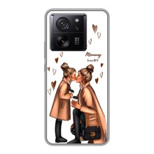 Чехол с печатью для Xiaomi 13T - (Мама с ребенком) (AlphaPrint) (Дочка и мама)