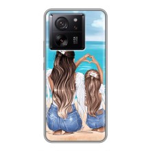 Чехол с печатью для Xiaomi 13T - (Мама с ребенком) (AlphaPrint) (Мама с доченькой)