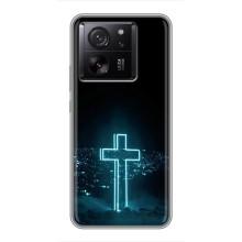Чехол для Xiaomi 13T (AlphaPrint) - (Христианские) (Крест и город)