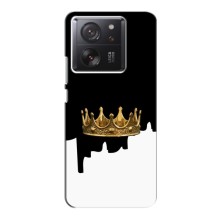Чехол (Корона на чёрном фоне) для Сяоми 13Т – Золотая корона