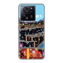 Чехол Майнкрафт на Xiaomi 13T (AlphaPrint) Minecraft (фон Minecraft)
