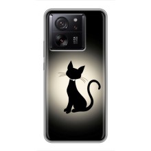 Чохол з принтом для Xiaomi 13T (AlphaPrint) Модні коти (Силует котика)