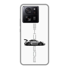 Чохол з авто Порше для Xiaomi 13T – білий порше