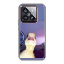 Бампер с принтом Мемы для Xiaomi 14 Pro – Утка