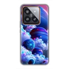 Чехлы КОСМОС для Xiaomi 14 Pro – Синие планеты