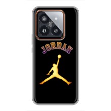 Чохли для Xiaomi 14 Pro - з картинкою JORDAN (AlphaPrint) (Jordan Gold)