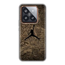 Чохли для Xiaomi 14 Pro - з картинкою JORDAN (AlphaPrint) (Logo Jordan)