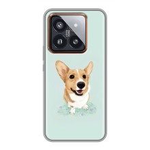 Чехлы с собаками для Xiaomi 14 Pro (VPrint) (Корги)