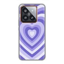 Чохли з тематикою "Маленькі Сердчеки" на Xiaomi 14 Pro (Серце фіолет)