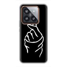 Чохол (Знак сердечка) для Xiaomi 14 Pro – Сердечко на чорному