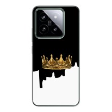Чехол (Корона на чёрном фоне) для Сяоми 14 Про – Золотая корона