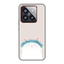 Чехол на тематику: Коты для Xiaomi 14 Pro – Белый котик