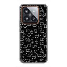 Чехол на тематику: Коты для Xiaomi 14 Pro – Котики на черном