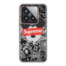 Чехол с Брендами одежды на Сяоми 14 Про – Supreme Маус