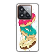Чехол с изображением  вкусной еды для Xiaomi 14 Pro – Сочные пончики