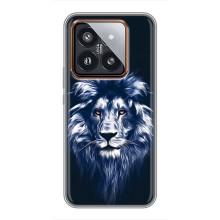 Чехол с картинкой на Xiaomi 14 Pro – Лев - синий