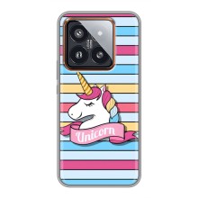 Чехол для Сяоми 14 Про - (Единорожки - Новинки) (AlphaPrint) (Unicorn)