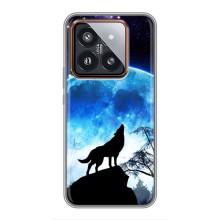 Чехол с Волком на Xiaomi 14 Pro – Воет на луну