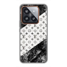 Чохол Стиль Louis Vuitton на Xiaomi 14 Pro (LV на білому)