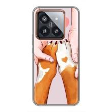 Чехол (ТПУ) Милые собачки для Xiaomi 14 Pro (Любовь к собакам)