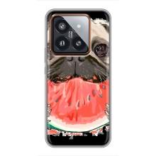 Чехол (ТПУ) Милые собачки для Xiaomi 14 Pro (Смешной Мопс)