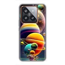 Чехол (ТПУ) с планетами на Xiaomi 14 Pro – Солнечна система