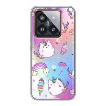 Чехол Unicorn на Xiaomi 14 Pro – Радуга и Единорог