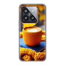 Чехол с уникальным дизайном «Осень с кофе» для Xiaomi 14 Pro – Кофе с жёлтым