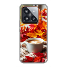 Чехол с уникальным дизайном «Осень с кофе» для Xiaomi 14 Pro