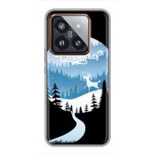 Силиконовый бампер на рождество для Xiaomi 14 Pro (Рождественский Олень)