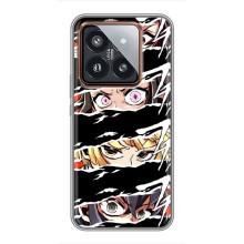 Силиконовые чехлы с глазами Anime для Сяоми 14 Про – Глаза на чорном