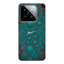 Силиконовый Чехол на Xiaomi 14 Pro с картинкой Nike (Найк зеленый)