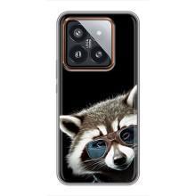 Силиконовый Чехол с Енотами на Xiaomi 14 Pro – Стильный Енот