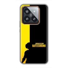 Чехол (TPU) с картинкой "Лого Пабг" на Сяоми 14 Про – Battlegrounds
