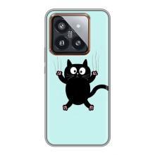 Силиконовый чехол с котиком для Xiaomi 14 Pro – Падающий кот