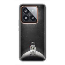 Силиконовый Чехол с принтом "Космонавты" на Xiaomi 14 Pro – Космонавт романтик