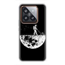 Силиконовый Чехол с принтом "Космонавты" на Xiaomi 14 Pro – Космонавт