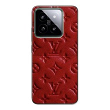 Текстурный Чехол Louis Vuitton для Сяоми 14 Про – Красный ЛВ