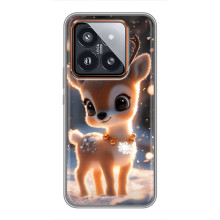 Яркий чехол для Xiaomi 14 Pro с Зимними Оленятами – Оленёнок