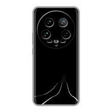 Чехол с картинками на черном фоне для Xiaomi 14 Ultra – Дорога
