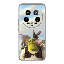 Чехол с мультфильмом Шрек на Xiaomi 14 Ultra – Шрек и осел