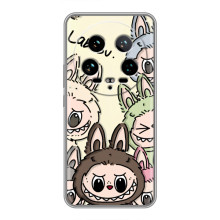 Чехол с Лабубу на Xiaomi 14 Ultra – Коллаж Лабубу