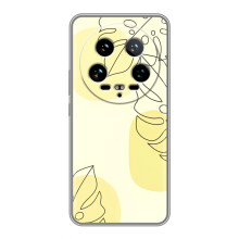 Силиконовый чехол с принтом в цветах на Xiaomi 14 Ultra